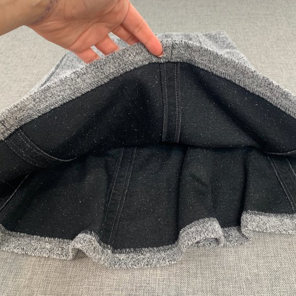 Loft Gray Fleece Mini Skirt Elastic Waist XSP Above Knee Soft‎ Comfort - Picture 8 of 13